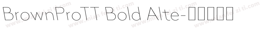 BrownProTT Bold Alte字体转换
